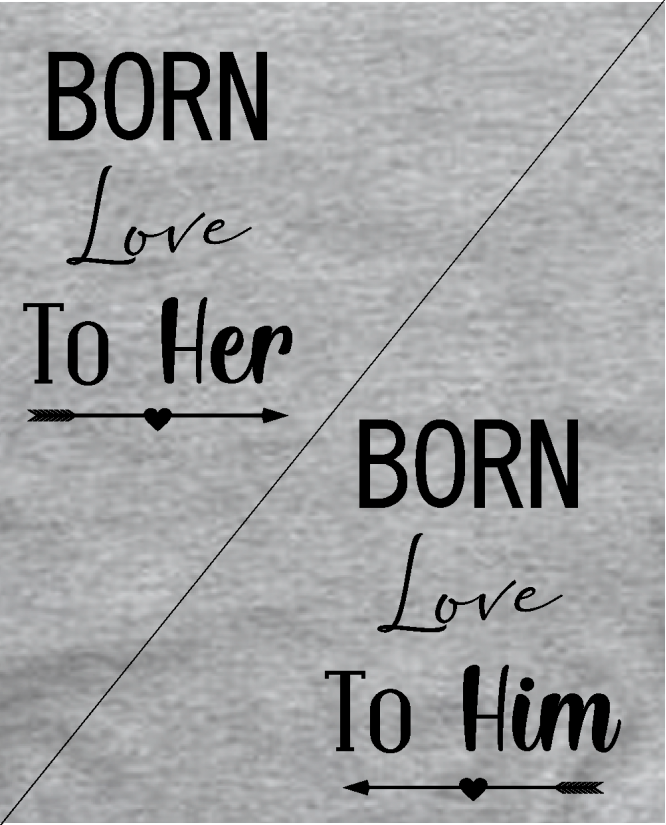 Marškinėliai Poroms Born Love 
